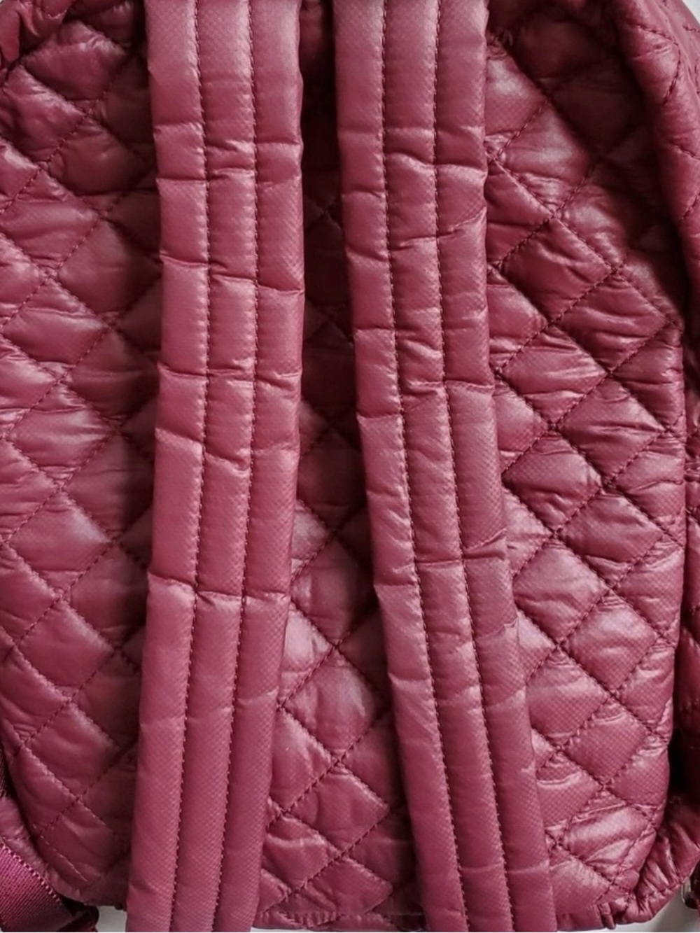MZ Wallace Quilted Mini Backpack in Deep Burgundy - Picture 2 of 5